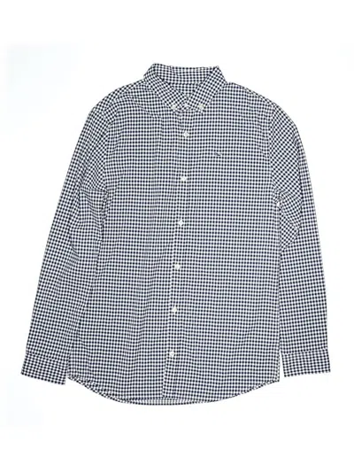 Pre-owned Vineyard Vines Performance Kids' Long Sleeve Button Down Shirt In Blue