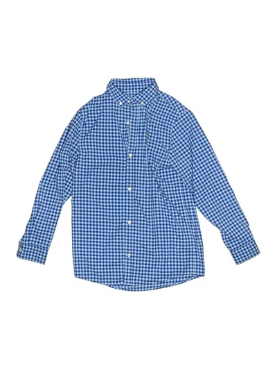 Pre-owned Vineyard Vines Performance Kids' Long Sleeve Button Down Shirt In Blue