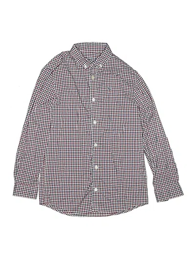 Pre-owned Vineyard Vines Performance Kids' Long Sleeve Button Down Shirt In Red