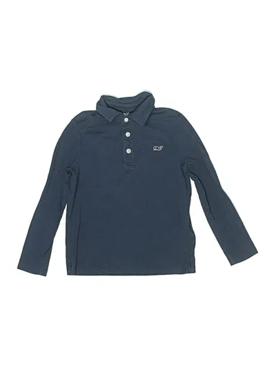 Pre-owned Vineyard Vines Performance Long Sleeve Top Blue Crew Neck Tops