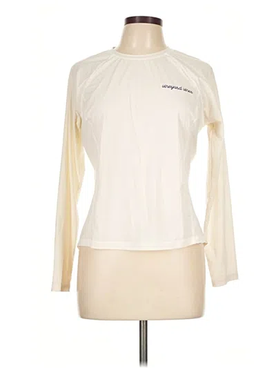 Pre-owned Vineyard Vines Performance Long Sleeve Top Ivory Turtleneck Tops