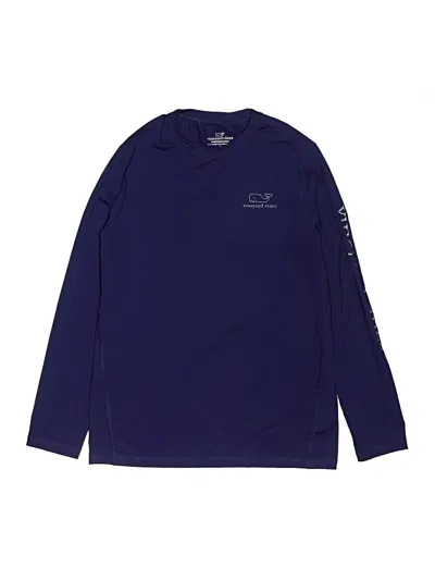 Pre-owned Vineyard Vines Performance Kids' Long Sleeve T-shirt In Blue