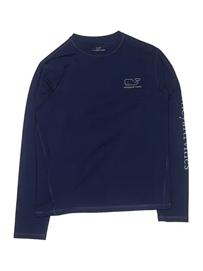 Pre-owned Vineyard Vines Performance Kids' Long Sleeve T-shirt In Blue