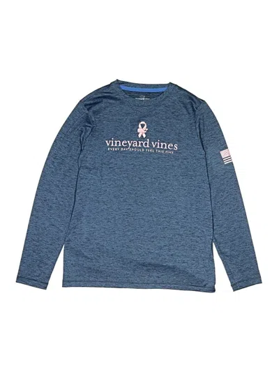 Pre-owned Vineyard Vines Performance Kids' Long Sleeve T-shirt In Blue