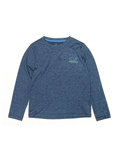 Pre-owned Vineyard Vines Performance Kids' Long Sleeve T-shirt In Blue