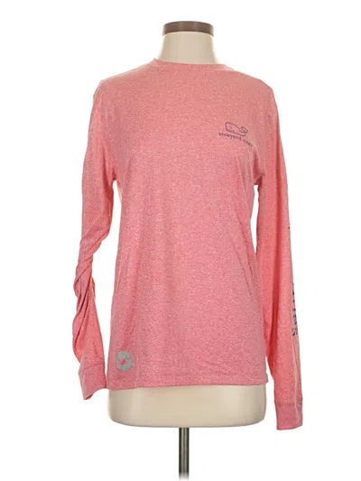 Pre-owned Vineyard Vines Performance Long Sleeve T-shirt In Pink