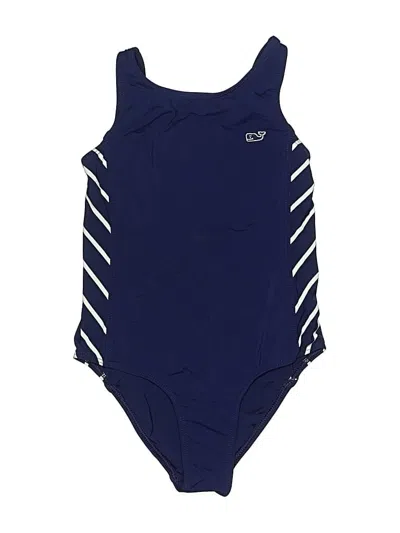 Pre-owned Vineyard Vines Performance Kids' One Piece Swimsuit In Blue