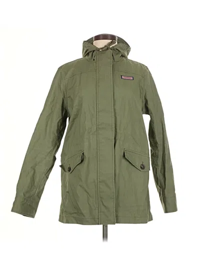 Pre-owned Vineyard Vines Performance Raincoat In Green