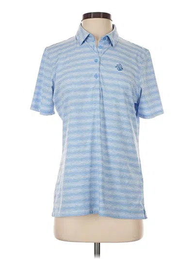 Pre-owned Vineyard Vines Performance Short Sleeve Blouse In Blue