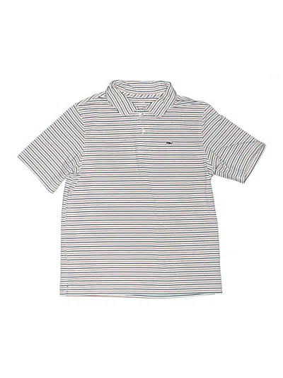 Pre-owned Vineyard Vines Performance Kids' Short Sleeve Polo Shirt In Blue
