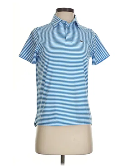 Pre-owned Vineyard Vines Performance Short Sleeve Polo Shirt In Blue