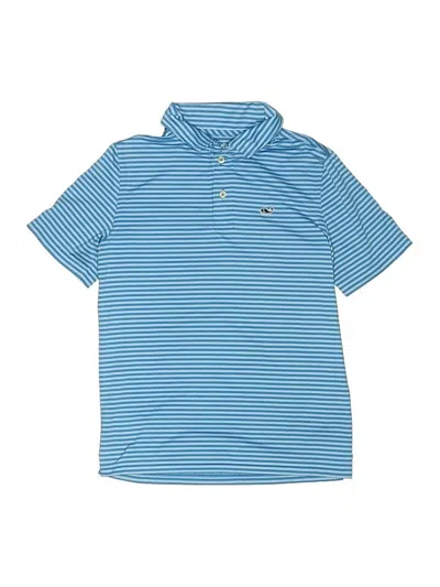 Pre-owned Vineyard Vines Performance Kids' Short Sleeve Polo Shirt In Blue