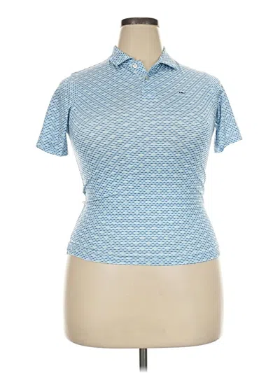 Pre-owned Vineyard Vines Performance Short Sleeve Polo Shirt In Blue