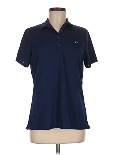 Pre-owned Vineyard Vines Performance Short Sleeve Polo Shirt In Blue