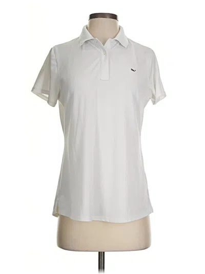 Pre-owned Vineyard Vines Performance Short Sleeve Polo Shirt In Ivory
