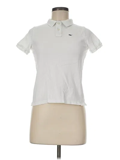 Pre-owned Vineyard Vines Performance Short Sleeve Polo Shirt In Ivory