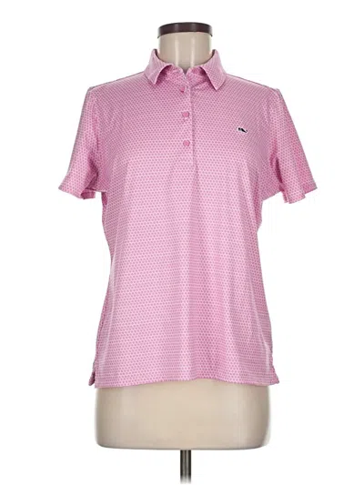 Pre-owned Vineyard Vines Performance Short Sleeve Polo Shirt In Pink