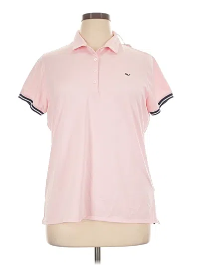 Vineyard Vines Performance Short Sleeve Polo Shirt In Pink