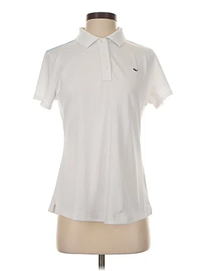 Pre-owned Vineyard Vines Performance Short Sleeve Polo Shirt In White