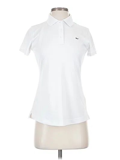 Pre-owned Vineyard Vines Performance Short Sleeve Polo Shirt In White