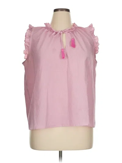 Pre-owned Vineyard Vines Performance Sleeveless Blouse In Pink