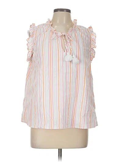 Pre-owned Vineyard Vines Performance Sleeveless Blouse In White