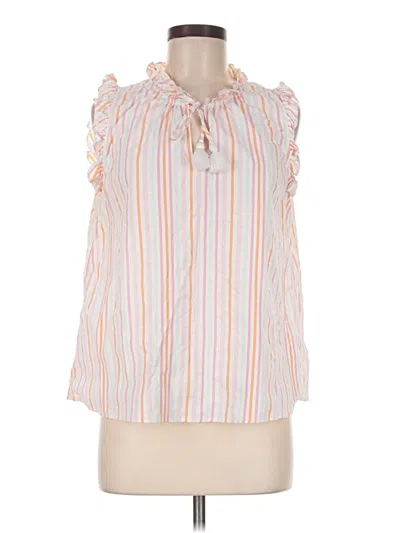 Pre-owned Vineyard Vines Performance Sleeveless Blouse In White