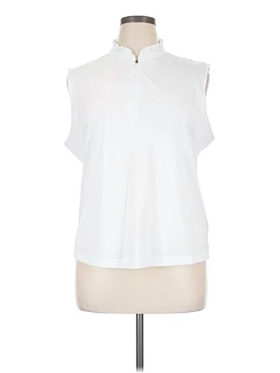 Pre-owned Vineyard Vines Performance Sleeveless Blouse In White