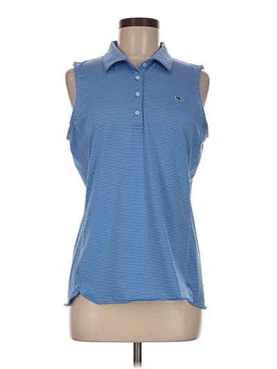 Pre-owned Vineyard Vines Performance Sleeveless Polo Shirt In Blue