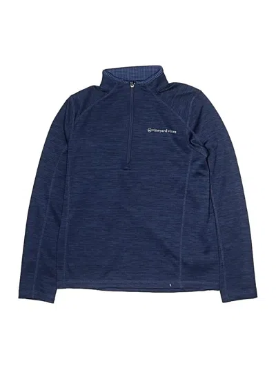 Pre-owned Vineyard Vines Performance Kids' Track Jacket In Blue