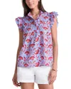 Vineyard Vines Pintuck Top In Multi