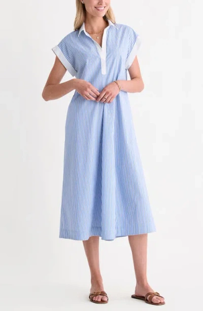 Vineyard Vines Pippa Stripe Midi Dress In Blue