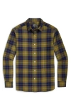 Vineyard Vines Plaid Brushed Twill Button-up Shirt In Camp Olive Plaid