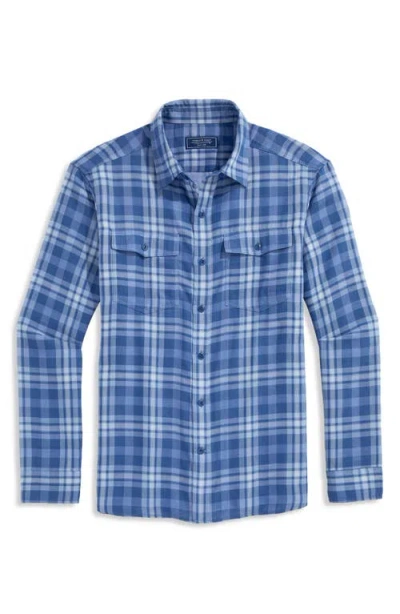 Vineyard Vines Plaid Chiller Performance Button Up Shirt In Blue