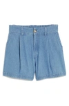 VINEYARD VINES VINEYARD VINES PLEATED COTTON & LINEN CHAMBRAY SHORTS