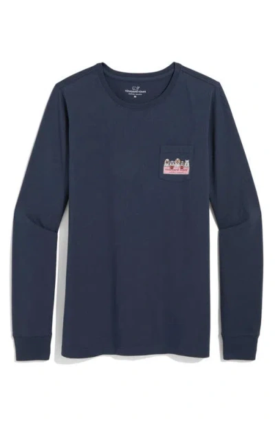 Vineyard Vines Pocket Graphic T-shirt In Blue