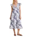 VINEYARD VINES POPLIN FLUTTER MIDI DRESS