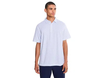 Vineyard Vines Printed Sankaty Polo Men's Clothing Crossed Whale Dot: Sm, Polyester/elastane In Blue