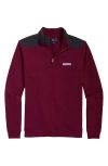 Vineyard Vines Professor Shep Half-zip Sweatshirt In Crimson