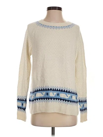 Pre-owned Vineyard Vines Pullover Sweater In Ivory