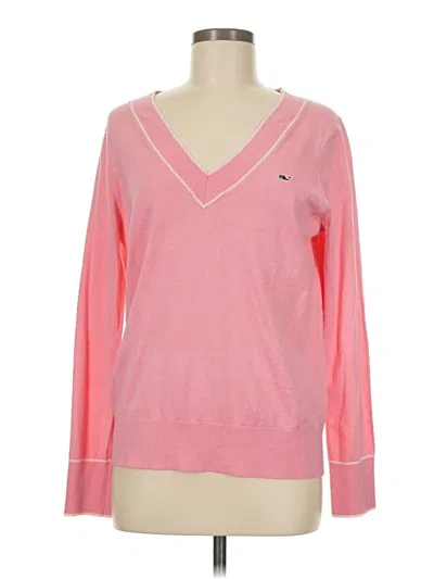 Pre-owned Vineyard Vines Pullover Sweater In Pink