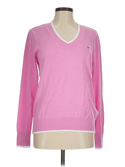 Pre-owned Vineyard Vines Pullover Sweater In Pink