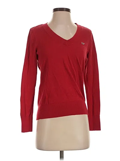 Pre-owned Vineyard Vines Pullover Sweater In Red