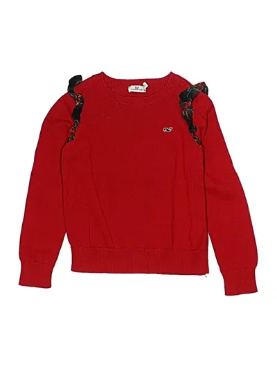 Pre-owned Vineyard Vines Kids' Pullover Sweater In Red