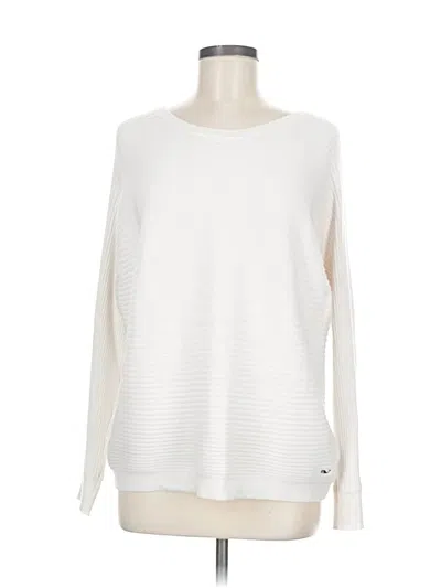 Pre-owned Vineyard Vines Pullover Sweater In White