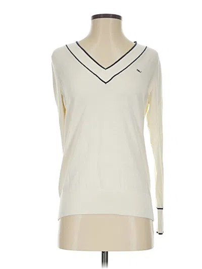 Pre-owned Vineyard Vines Pullover Sweater In White