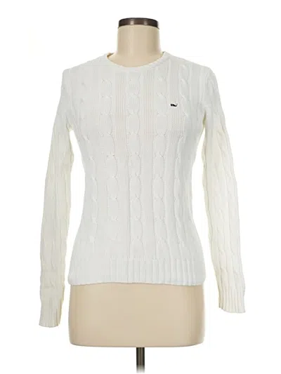 Pre-owned Vineyard Vines Pullover Sweater In White