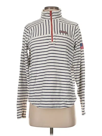 Pre-owned Vineyard Vines Pullover Sweater In White