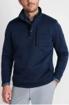 Vineyard Vines Quilted Quarter Snap Pullover In Blue