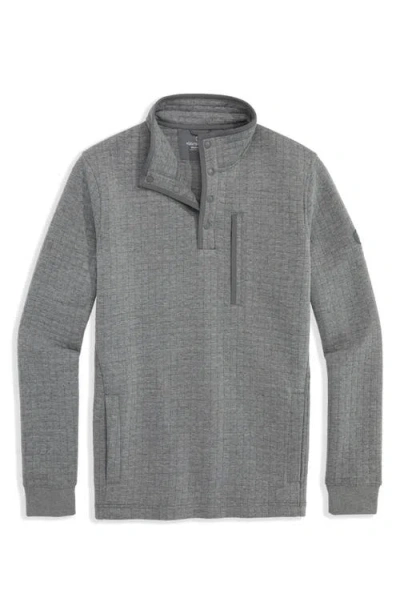 Vineyard Vines Quilted Quarter Snap Pullover In Gray